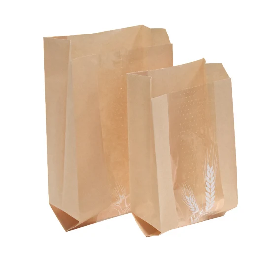 Papier personnalisé pain pain blanc Kraft emballage alimentaire stockage boulangerie pain grillé papier sulfurisé sac à fond pointu