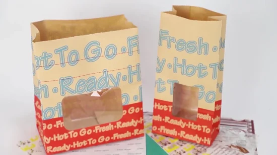 Personnalisé écologique à emporter sulfurisé frites Sandwich Burger Fast Food papier emballage micro-ondes pop-corn sac